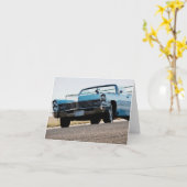 Klassisches Auto Amerikanisches Cabrio Auto noteca Karte (Gelbe Blume)