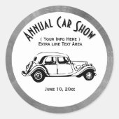 Klassisches Auto Aufkleber anzeigen Doppelzeile an (Vorderseite)