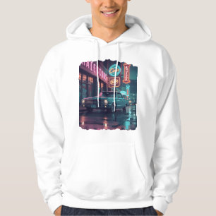 Klassisches Auto aus den 1940er Jahren unter Neonl Hoodie