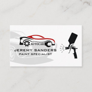 Klassisches Auto   Auto Paint Service Specialist Visitenkarte