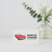 Klassisches Auto | Auto Salesman Visitenkarte (Stehend Vorderseite)