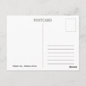 Klassisches Auto, Autofahrerin Postkarte (Rückseite)