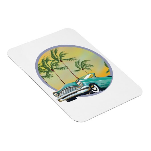 Klassisches Auto bei Dämmerung Magnet (Rechte Seite)