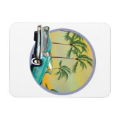 Klassisches Auto bei Dämmerung Magnet (Horizontal)