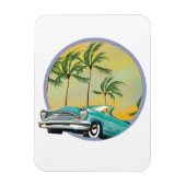 Klassisches Auto bei Dämmerung Magnet (Vertikal)