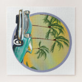 Klassisches Auto bei Dämmerung Puzzle (Horizontal)