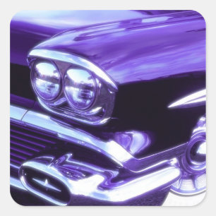 Klassisches Auto: Chevrolet 1958 Quadratischer Aufkleber