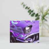Klassisches Auto: Chevrolet mit Flammenhaube Postkarte (Stehend Vorderseite)