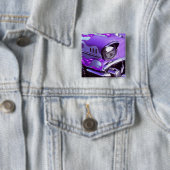 Klassisches Auto: Chevrolet mit lodernder Haube Button (Beispiel)