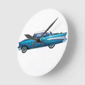 Klassisches Auto Chevy 1957 BelAire Runde Wanduhr (Winkel)