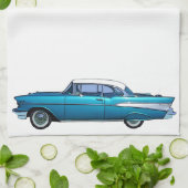 Klassisches Auto Chevy BelAire Geschirrtuch 1957 (Gefaltet)