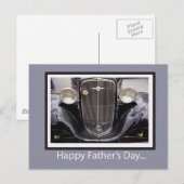 Klassisches Auto des Vaters Postkarte (Vorne/Hinten)