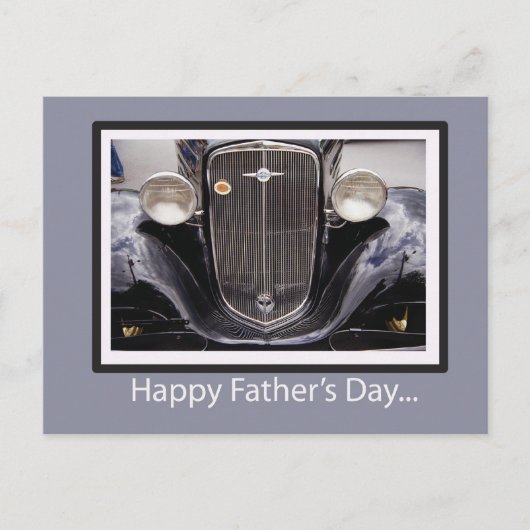 Klassisches Auto des Vaters Postkarte (Vorderseite)