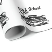 Klassisches Auto Geschenkpapier (Rolleneckpunkt)