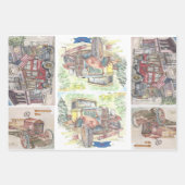 Klassisches Auto Geschenkpapier Set (Vorderseite)