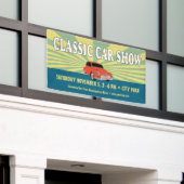 Klassisches Auto im Retro-Stil anzeigen Banner (Äußeres Gebäude)