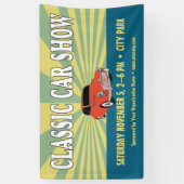Klassisches Auto im Retro-Stil anzeigen Banner (Vertikal)