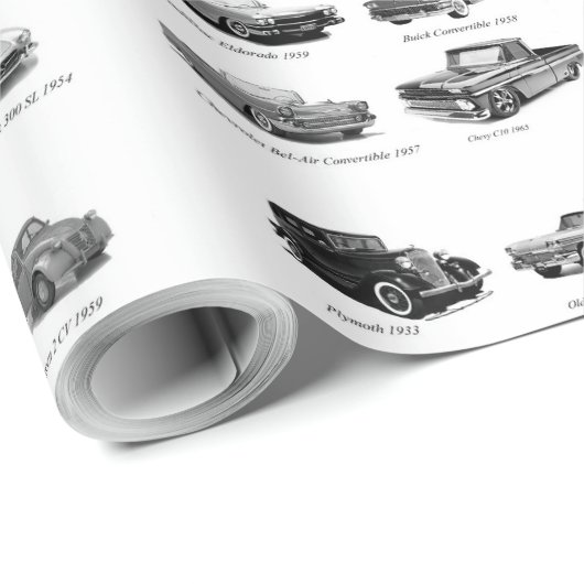Klassisches Auto-Image für Verpackungspapier Geschenkpapier (Rolleneckpunkt)