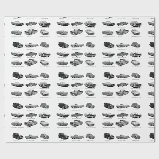 Klassisches Auto-Image für Verpackungspapier Geschenkpapier (Flach)