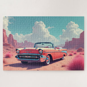 Klassisches Auto in der Wüste Puzzle