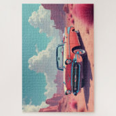 Klassisches Auto in der Wüste Puzzle (Vertikal)