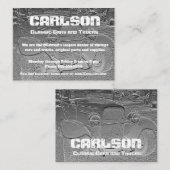 Klassisches Auto mit Embossed Look Visitenkarte (Vorne/Hinten)