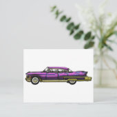 Klassisches Auto mit Finns Postkarte (Stehend Vorderseite)