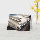 KLASSISCHES AUTO MIT FUSSVATER-TAGESKARTE KARTE (Gelbe Blume)