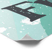 Klassisches Auto mit Typografie. Poster (Ecke)