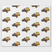 Klassisches Auto moderne Coolness Geschenkpapier (Flach)