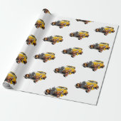 Klassisches Auto moderne Coolness Geschenkpapier (Ungerollt)