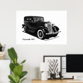 Klassisches Auto Poster (Heimbüro)