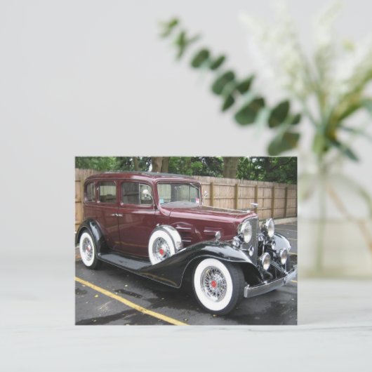 Klassisches Auto Postkarte (Stehend Vorderseite)