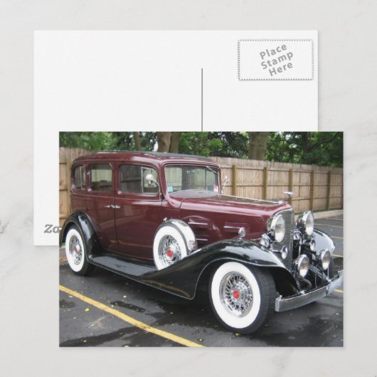 Klassisches Auto Postkarte (Vorne/Hinten)