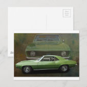 Klassisches Auto Postkarte (Vorne/Hinten)