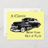 Klassisches Auto Postkarte (Vorne/Hinten)