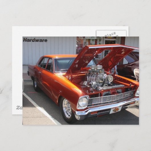 Klassisches Auto Postkarte (Vorne/Hinten)