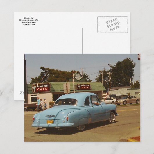 Klassisches Auto Postkarte (Vorne/Hinten)