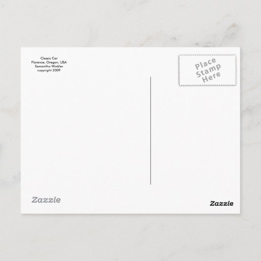 Klassisches Auto Postkarte (Rückseite)