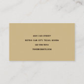 Klassisches Auto Vintag Red Rustic Visitenkarte (Rückseite)