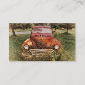 Klassisches Auto Vintag Red Rustic Visitenkarte (Vorderseite)
