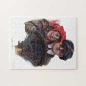 Klassisches Auto Vintag romantische Winterbild Puzzle (Horizontal)