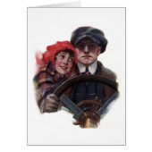 Klassisches Auto Vintag romantisches Winterpaar (Vorne)