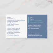 Klassisches Auto Visitenkarte (Rückseite)