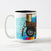 Klassisches Auto Zweifarbige Tasse (Links)