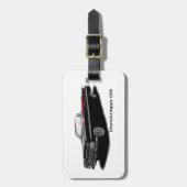 Klassisches Autobild für Gepäckanhänger mit Lederg (Vorderseite vertikal)