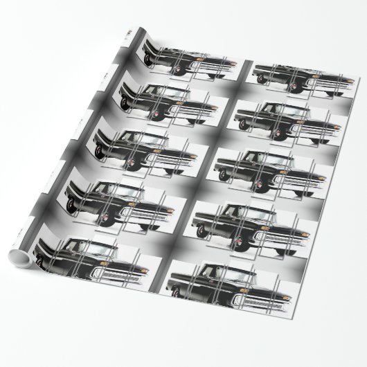 Klassisches Autobild für glänzendes Papier Geschenkpapier (Ungerollt)