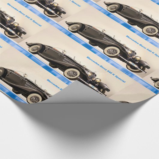 Klassisches Autobild für glänzendes Papier Geschenkpapier (Ecke)