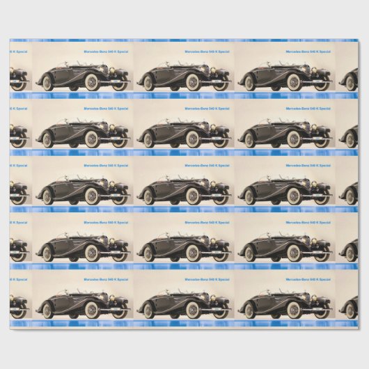 Klassisches Autobild für glänzendes Papier Geschenkpapier (Flach)