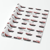 Klassisches Autobild für glänzendes Wrapping Paper Geschenkpapier (Ungerollt)